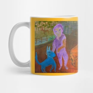 Walking an Old Blue Dog Mug